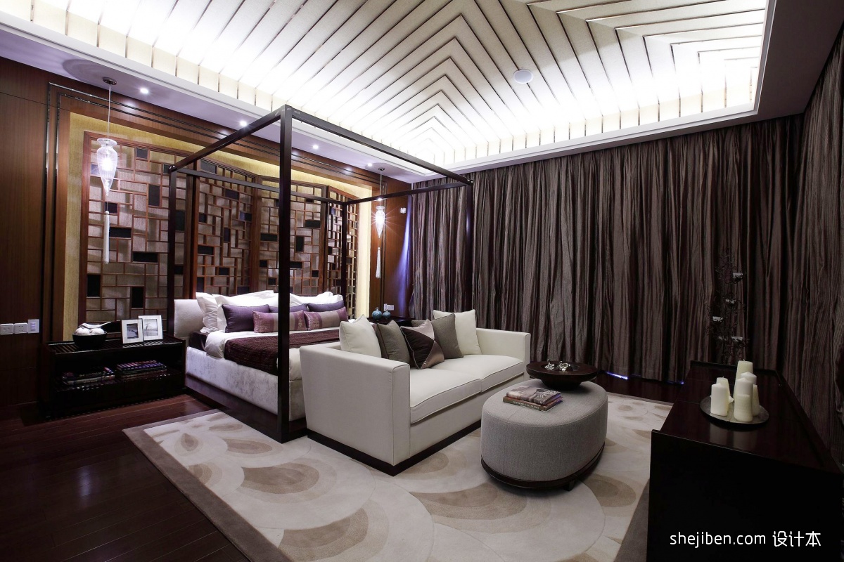 东南亚风格经典时尚主人房卧室装修效果图片