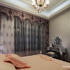 2017欧式风格样板房时尚女性卧室装修效果图
