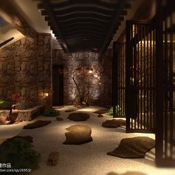 中式风地下室装修效果图