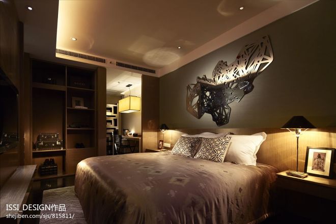 银亿徐汇酩悦酒店式公寓现代卧室艺术背