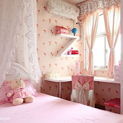 混搭粉色儿童房设计效果图