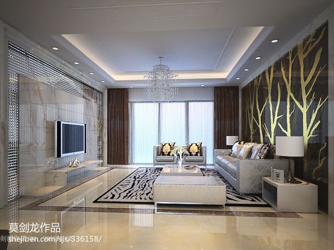 广州增城东方名都现代 风格客厅装修效
