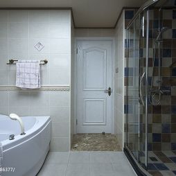 现代美式别墅卫生间装修图片