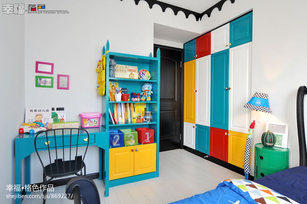 地中海七彩儿童房房间布置装修效果图