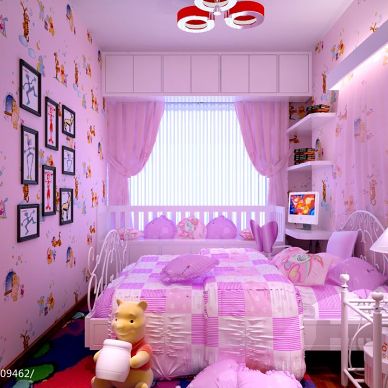 现代时尚儿童房间装饰装修设计效果图