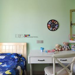 雕琢时光混搭儿童房背景墙装修设计效果图