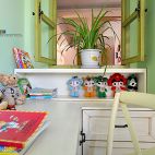 三居室混搭风格儿童房学习桌装修设计效果图