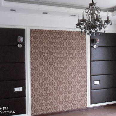 衡阳龙江明珠样板房实景欧式卧室背景墙装修效果图