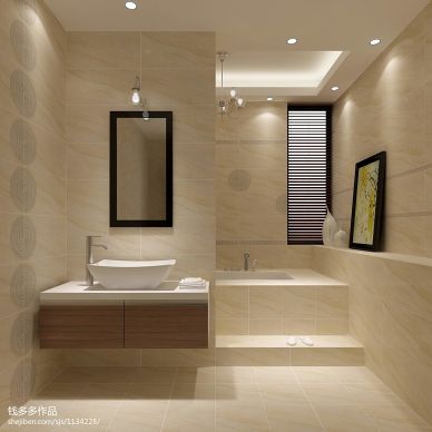 卫生间推荐_现代卫浴洗浴盆装修设计效果图