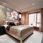 中式风格卧室墙体彩绘图案