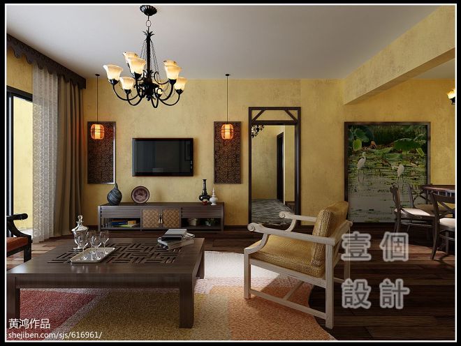 东南亚风格·新加坡城小客厅装修设计效