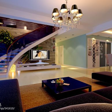 别墅设计现代客厅装修设计效果图
