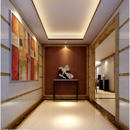 东莞市-国际公馆欧式玄关背景墙设计装修效果图