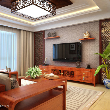 新中式乡宁 中式客厅装修效果图