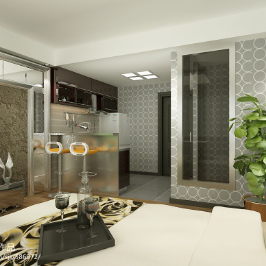 现代风格公寓房客厅装修效果图