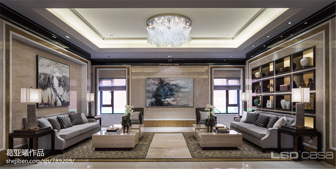 中式风格家居客厅装修效果图大全2017图片