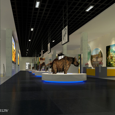 甘肃化石博物馆展柜设计效果图
