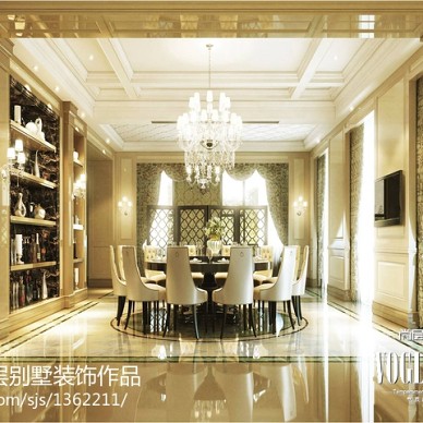 中海尚湖世家简欧风格装修案例由尚层别墅装饰设计_1324791