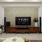 欧式风格别墅客厅电视背景墙装修图片