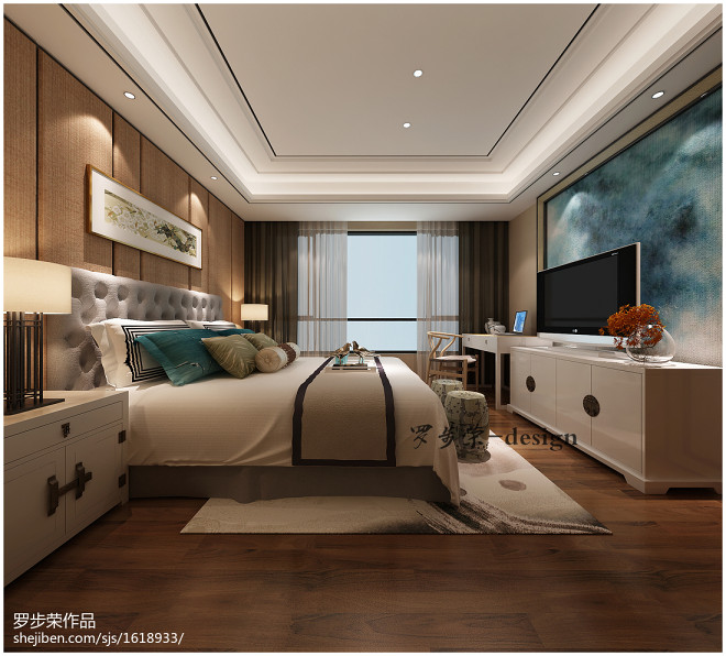 中式风格商品房卧室装修设计图片