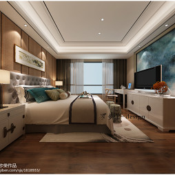 中式风格商品房卧室装修设计图片