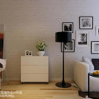 现代小户型家装客厅背景墙设计效果图