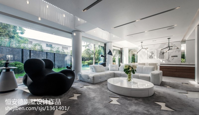 中式风格客厅沙发全景图