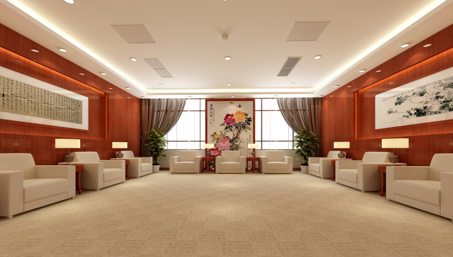 滨州市某企业接待室装饰设计方案