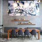 混搭风格咖啡厅背景墙装修效果图