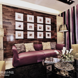 现代风格客厅沙发背景墙装修图