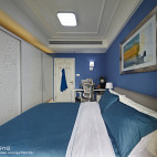 精致欧式蓝色卧室设计