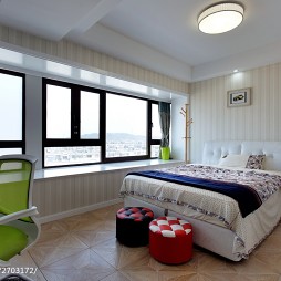 现代卧室飘窗设计图片