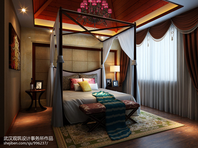 最新东南亚风格卧室装修案例