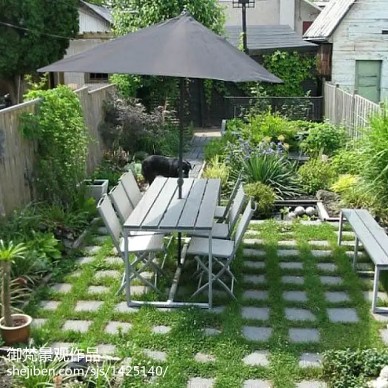 庭院景观设计草坪护栏图片