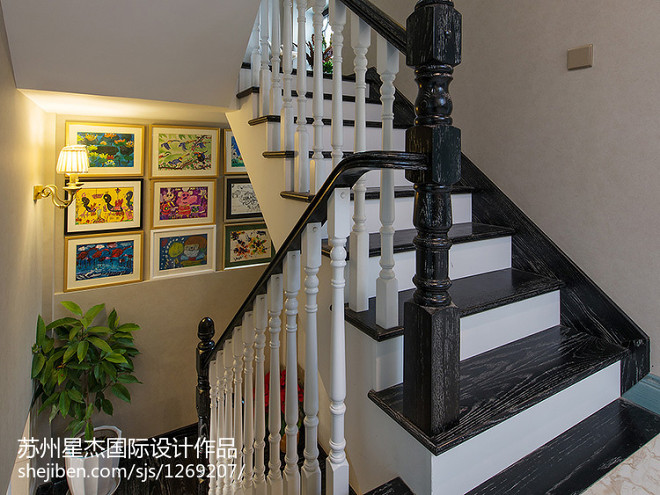 美式楼梯装修设计图片
