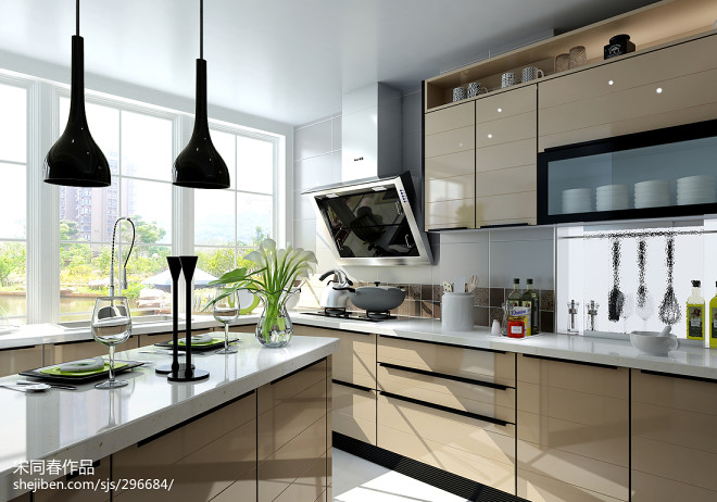 现代风格整体厨房设计图欣赏