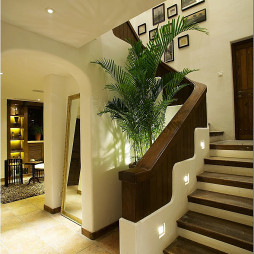 地中海风格样板房楼梯背景墙装修设计