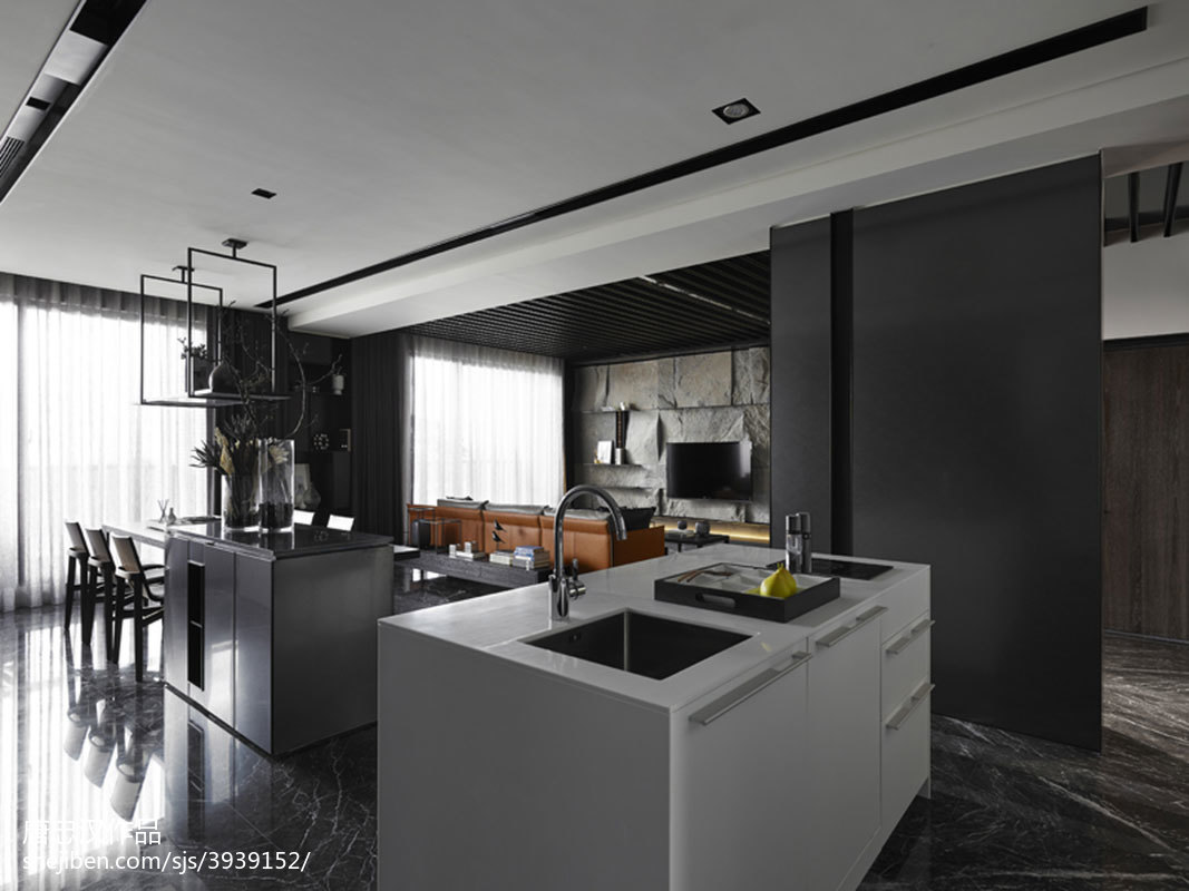 三居室现代风格厨房设计