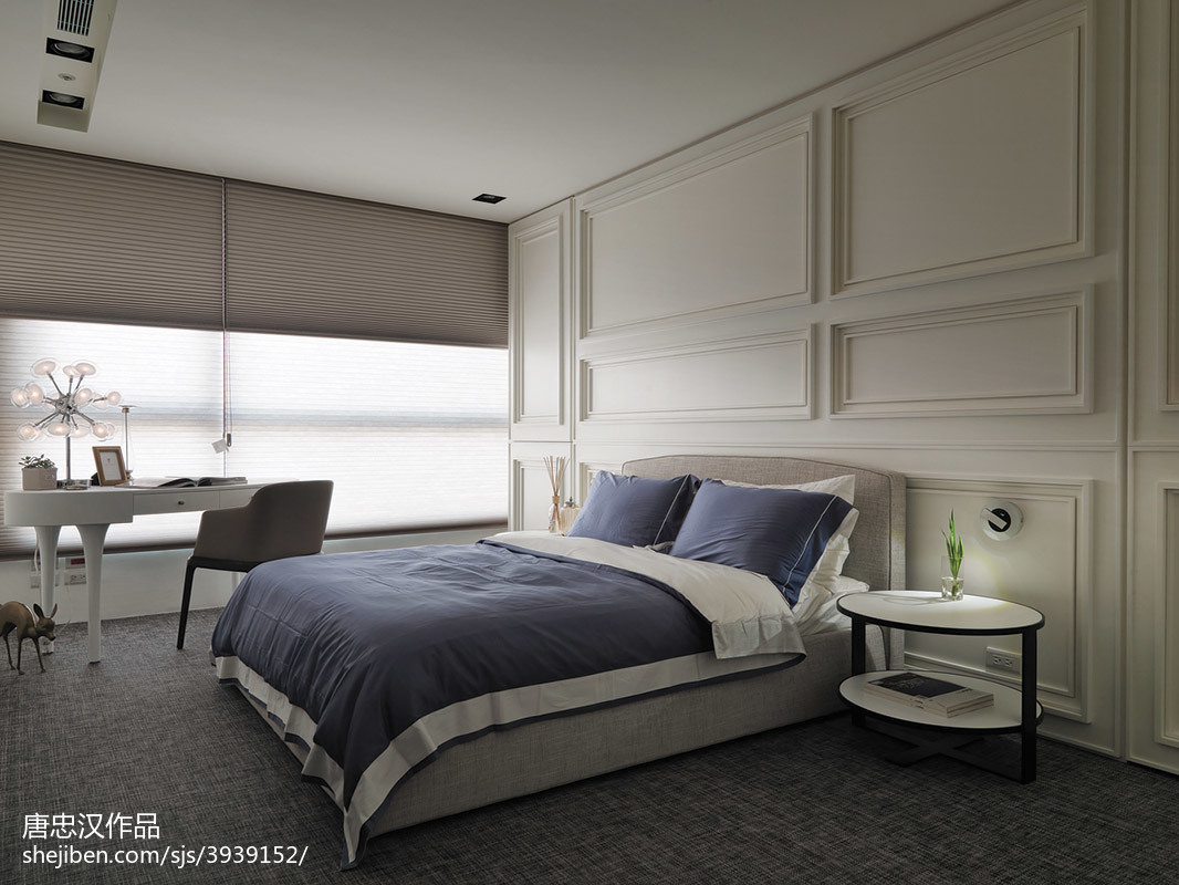 三居室现代时尚卧室窗帘装修设计