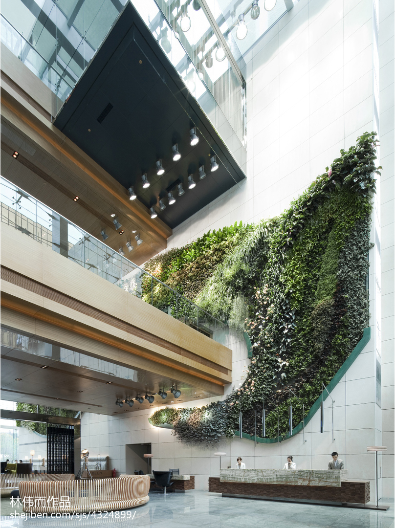 酒店大厅植物墙设计效果图