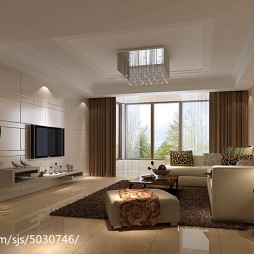 现代风格公寓客厅简单装修效果图