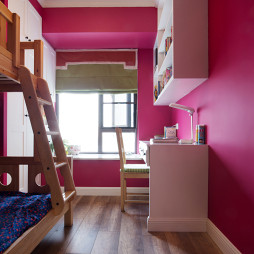混搭风格粉色儿童房设计