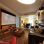 复式现代客厅电视背景墙设计