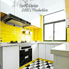 色彩明艳的现代厨房装修设计