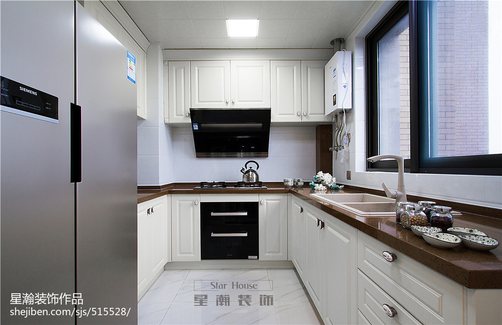 美式三居设计2017家装厨房效果图