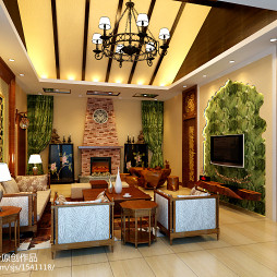 东南亚古典客厅设计图集