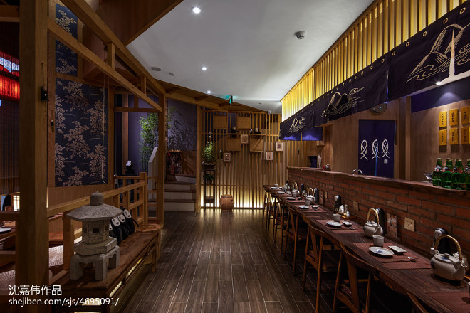 千与千寻日本料理餐厅过道设计