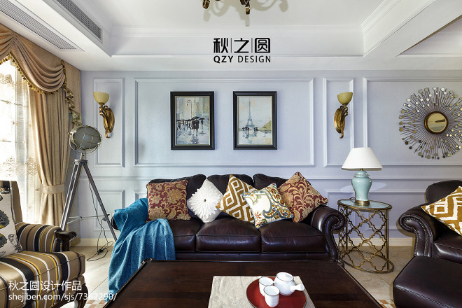 流行美式风格客厅设计案例