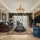 典雅美式风格三居室客厅设计