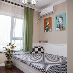 美式风格三居室卧室图片